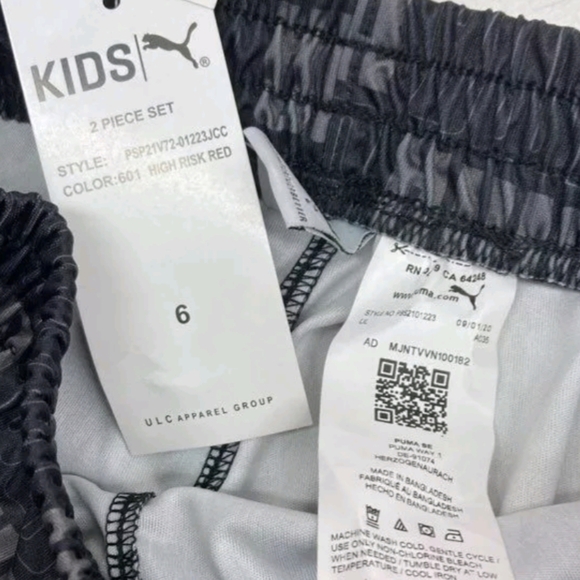 Puma Little Boy's 2-Piece Logo Tank Top & Shorts Set Size 6 NWT MSRP $34 - Picture 6 of 6